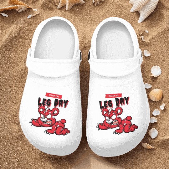 Scream for Leg Day Nurse Clogs