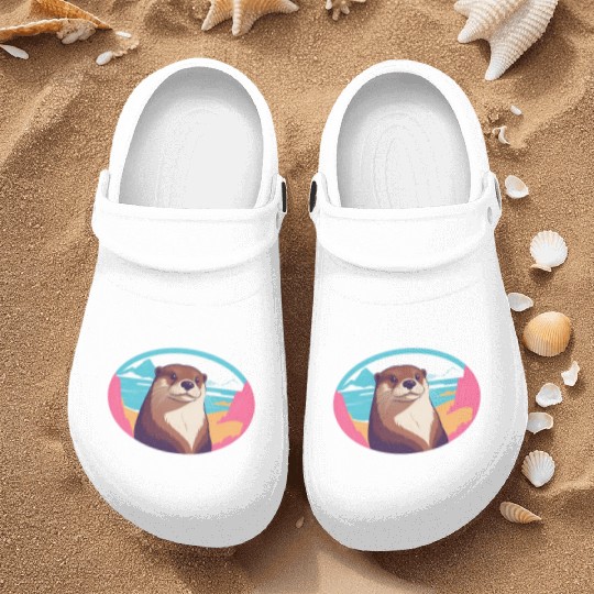 Synthwave Otter 2 Nurse Clogs