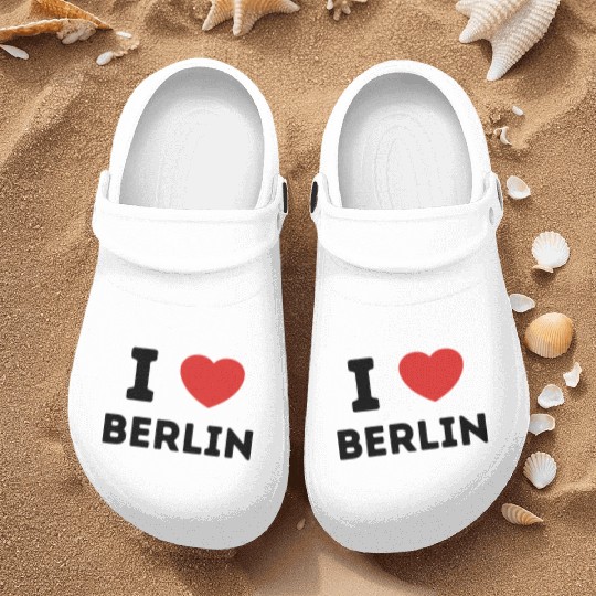 I Love Berlin Germany Nurse Clogs
