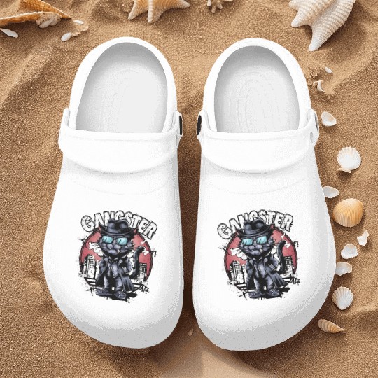 cat gangster Nurse Clogs