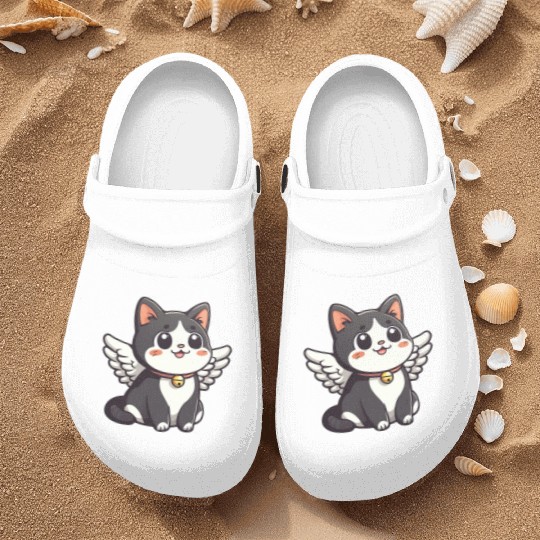 Kawaii Cat Angel Nurse Clogs