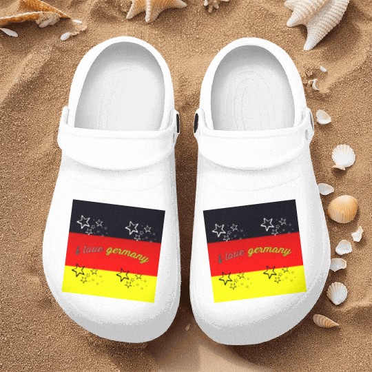 i love germany Nurse Clogs