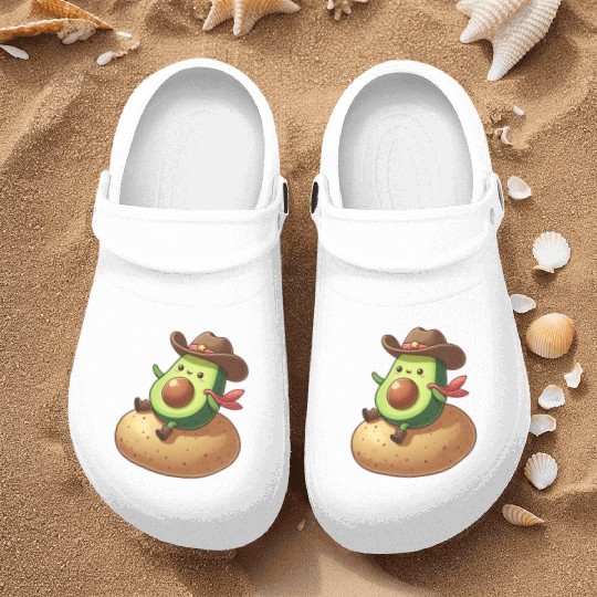 Avocado Cowboy Potato Rider Nurse Clogs