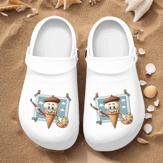 Creative Ice Cream Character Masterpiece Nurse Clogs