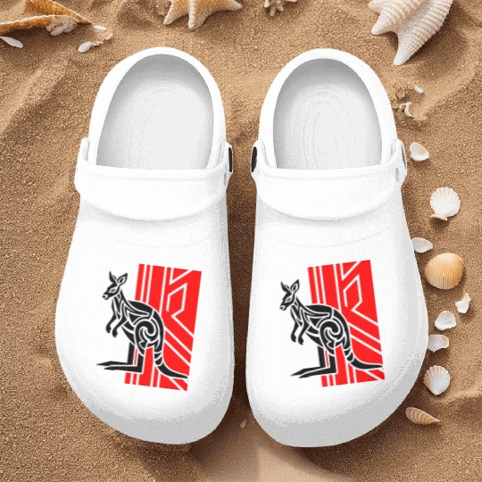 Kangaroo Vector Design 3 Colors Nurse Clogs