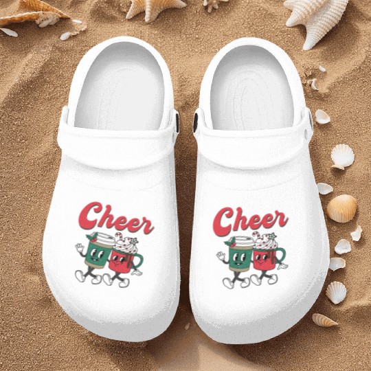 Christmas Cheer in a cup Funny Christmas Nurse Clogs