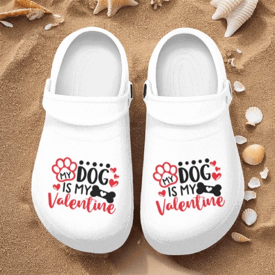 My Dog Is My Valentine Nurse Clogs