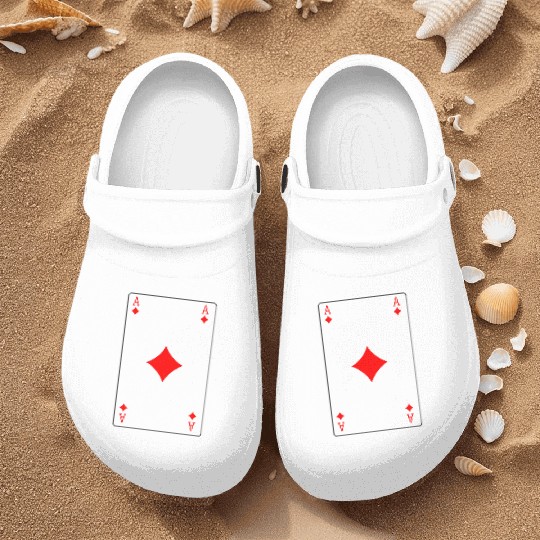 Diamonds Playing card ace Nurse Clogs