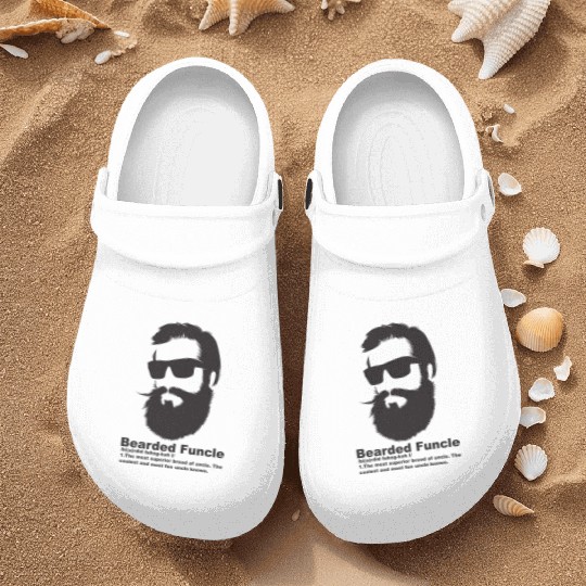 Cool Bearded Funcle - Birthday My Fun Uncle Nurse Clogs