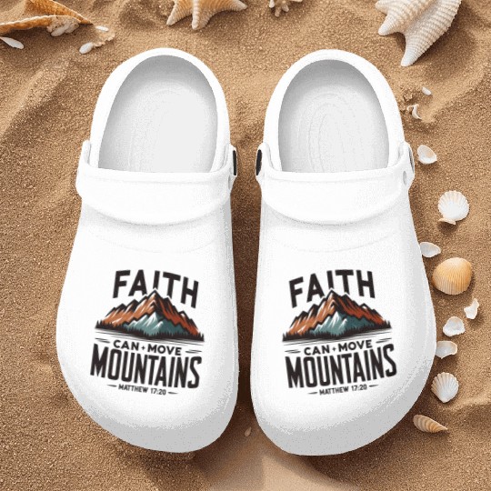 Faith Can Move Mountains Matthew 17:20 Retro Nurse Clogs