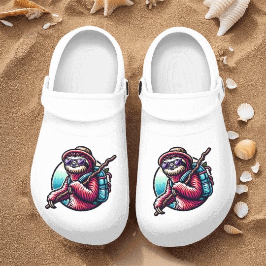 Cool Sloth Hiking Adventure in Nature Nurse Clogs