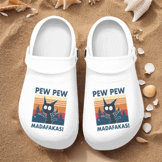 Funny | Hilarious Gift Idea | Pew Pew Madafakas Nurse Clogs