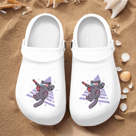 80's kitty Nurse Clogs