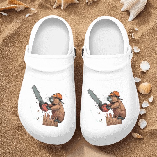 Beaver Lumberjack Chainsaw Nurse Clogs