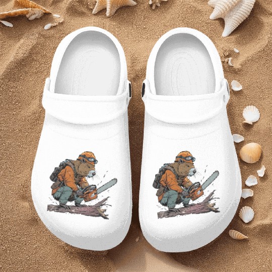 Beaver Lumberjack Chainsaw Nurse Clogs