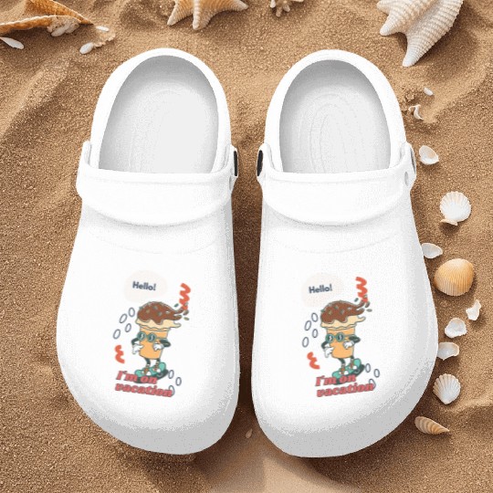 Funny joyful Cool Vacation Ice Cream Cone Nurse Clogs