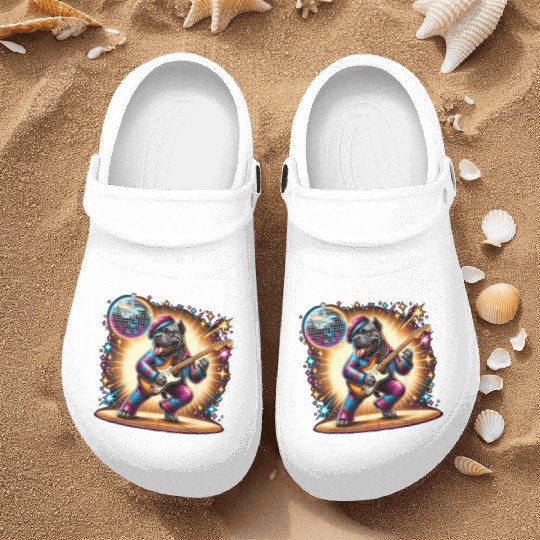Disco Cane Corso dog Nurse Clogs