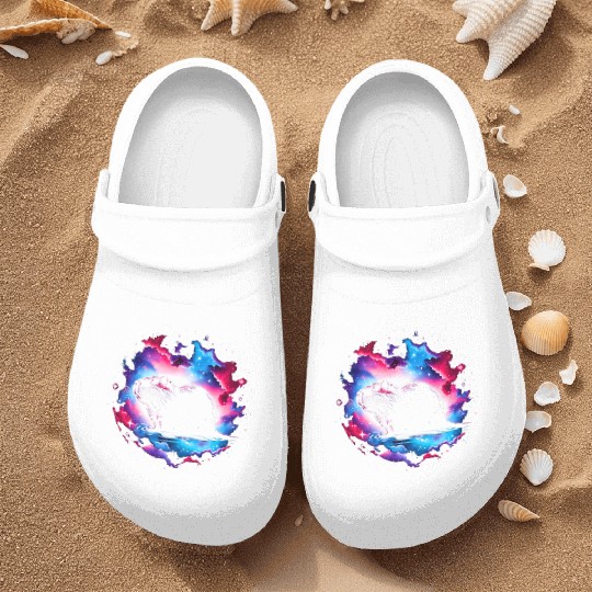 Cool Galaxy Graphic Space Art Nurse Clogs