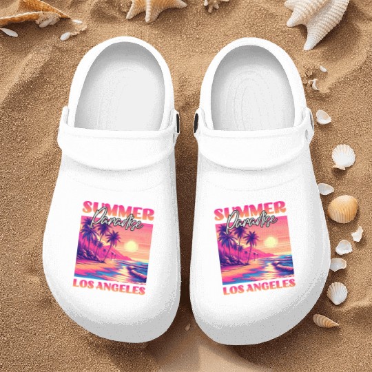Summer Paradise Los Angeles Venice Beach Nurse Clogs