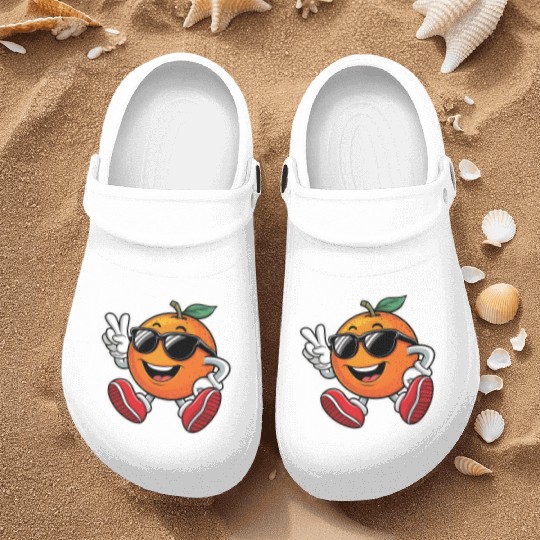 Funny Orange Fruit Relaxing Nurse Clogs