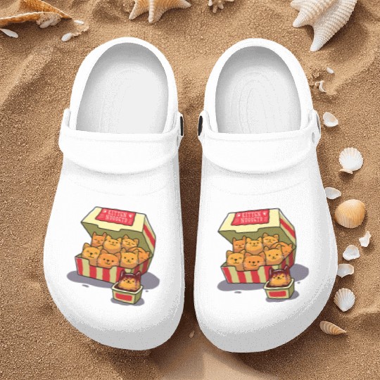 Kitten Nuggets Food Cat Lover Nurse Clogs