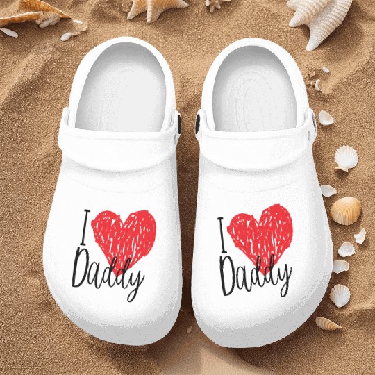 I love Daddy gift Nurse Clogs