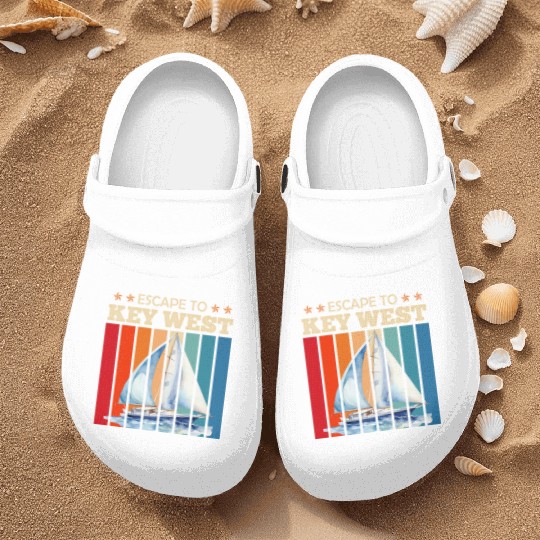 Florida ESCAPE TO KEY-WEST Sailing Outfit Nurse Clogs
