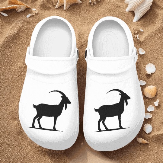 Goat Silhouette Portrait Nurse Clogs