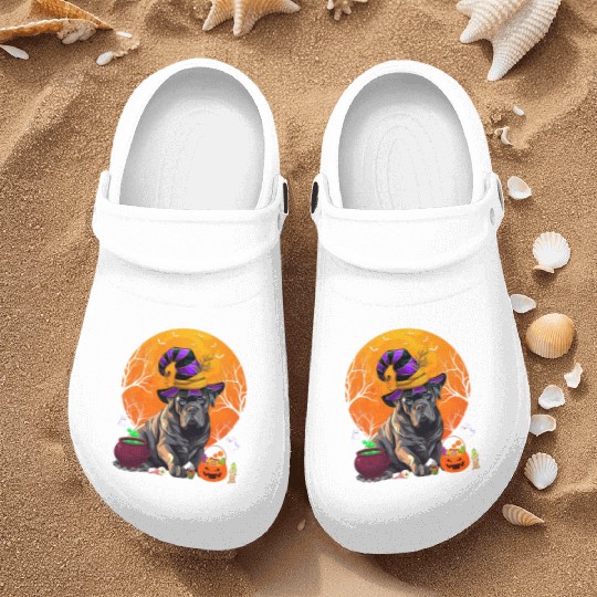 Funny Cane Corso Dog Witch Halloween Dog Lover Nurse Clogs