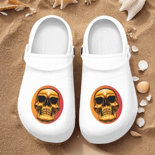 Halloween skull Novelty Skull Graphic design Nurse Clogs