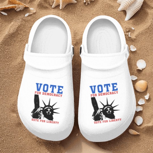 Vote for Democracy, Vote For Liberty - Election Nurse Clogs