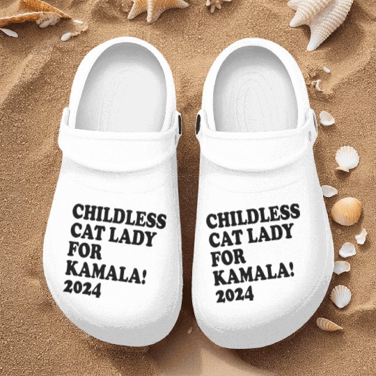 Childless Cat Lady For Kamala 2024 Nurse Clogs