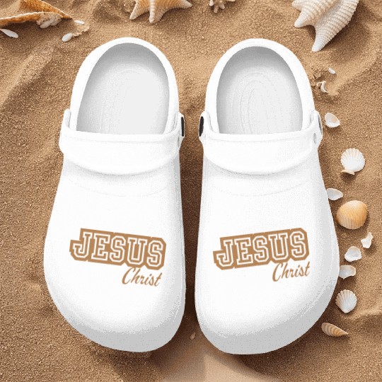 Letterman Tan Jesus Nurse Clogs