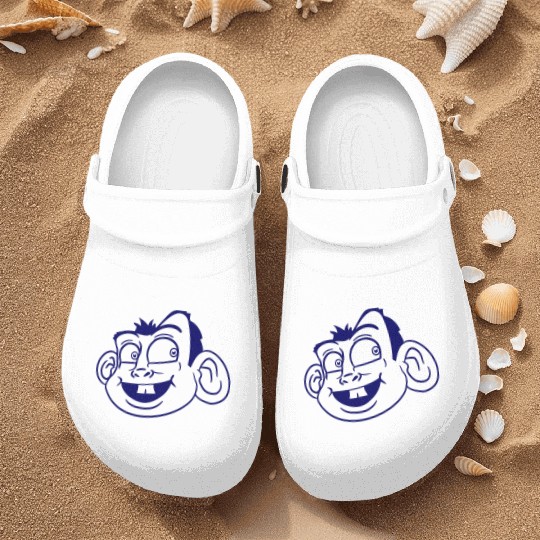 Monkey Face Sweet Cute Little Head Laughs Happy Nurse Clogs