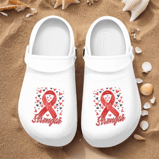 CHD Awareness Strength In Every Beat Nurse Clogs