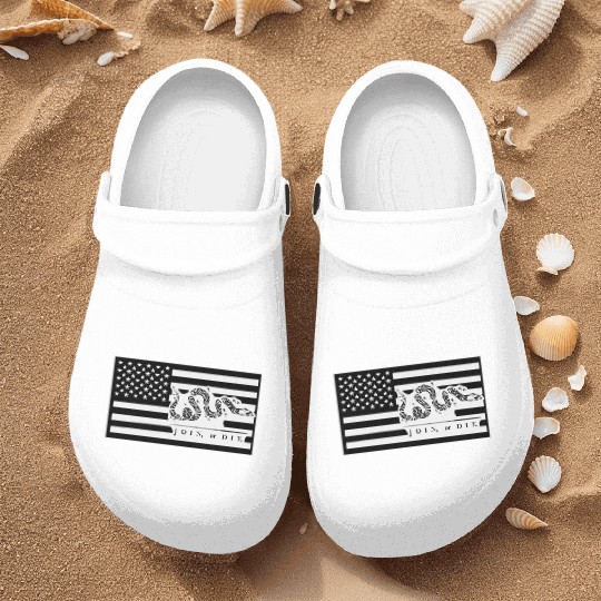 Join Or Die Flag 1776 LIKE US ON FACEBOOK # Nurse Clogs