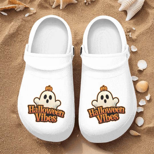 Spooky vibes halloween Nurse Clogs