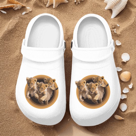 Kittens, Lion cubs Nurse Clogs