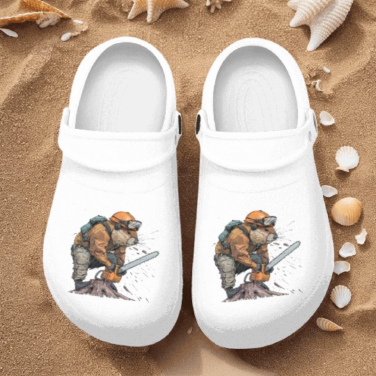 Beaver Lumberjack Chainsaw Nurse Clogs