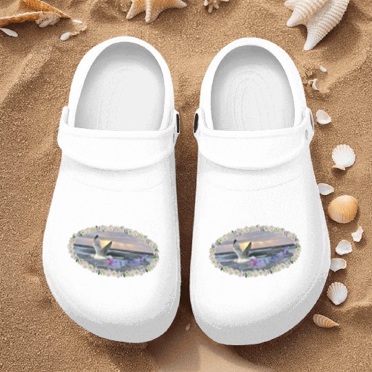 sea beach sunset seagull kitsch flashy magic Nurse Clogs