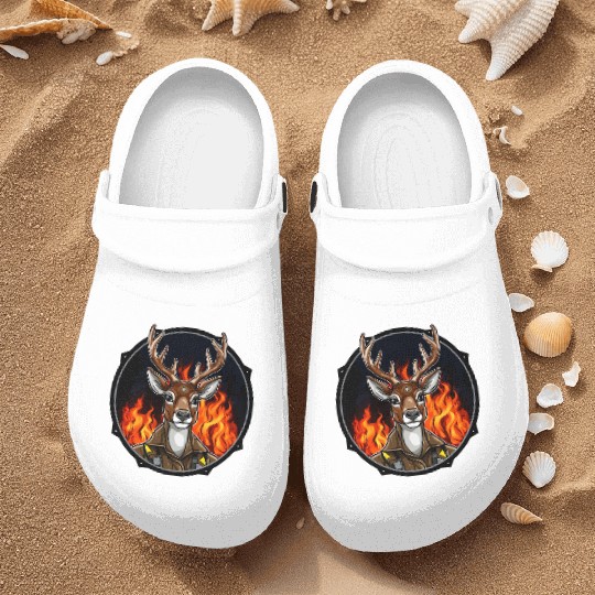 Deer Firefighter Nurse Clogs