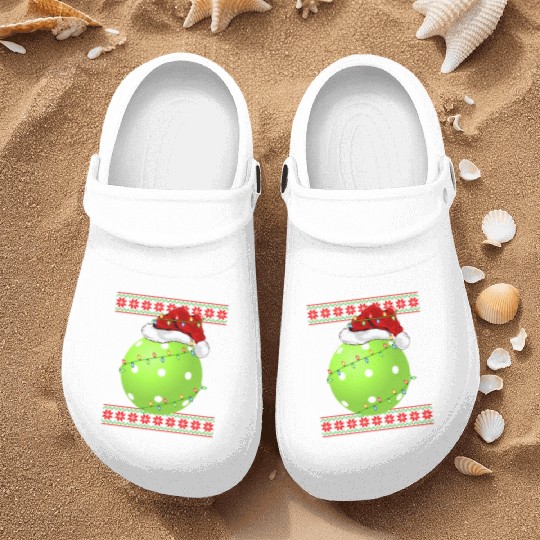 Pickleball Player Christmas Nurse Clogs