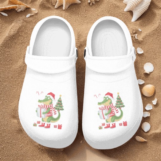 Christmas Alligator Cheer Nurse Clogs