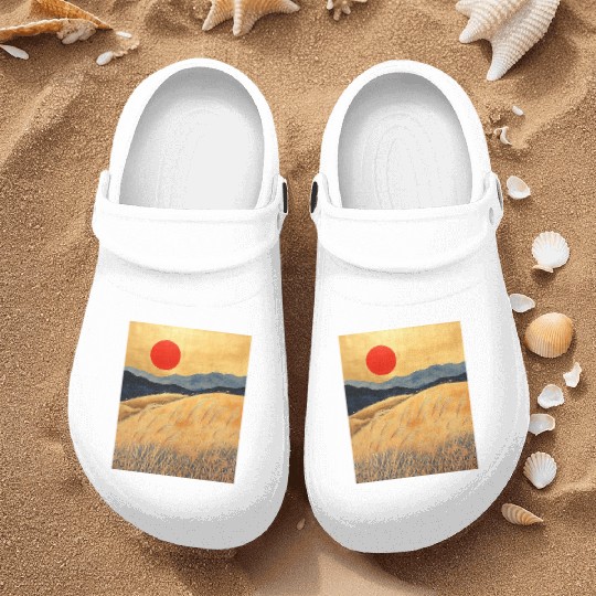 Sunset Serenity: Susuki Fields in Twilight Nurse Clogs