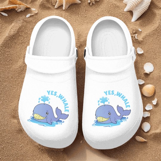 Yes, Whale! Funny Nurse Clogs