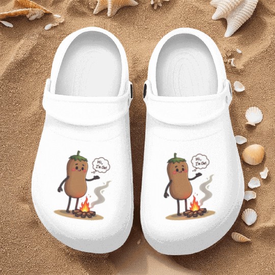 Chestnuts Roasting Christmas Cartoon Nurse Clogs