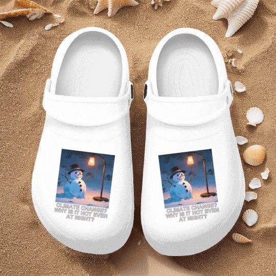 Frosty Snowman Under Street Lights Christmas Nurse Clogs