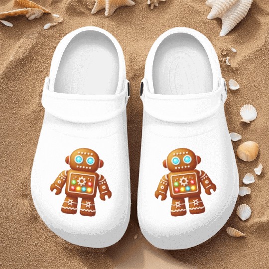 GingerTech Technology Gingerbread Man Nurse Clogs