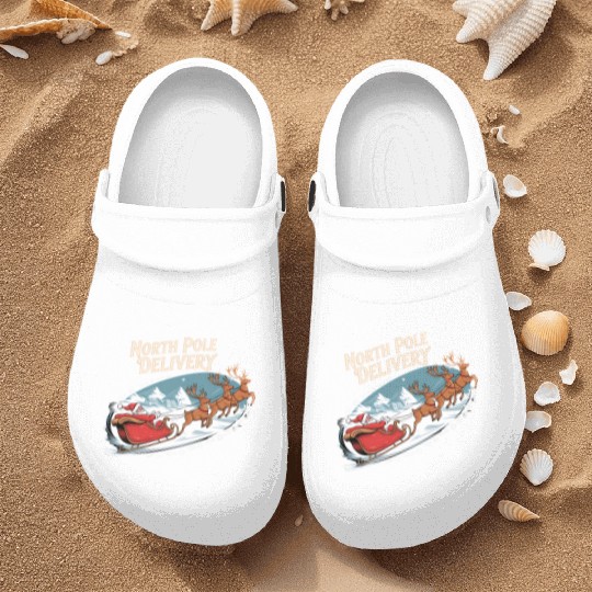 North Pole Delivery with Santa and Reindeer Nurse Clogs