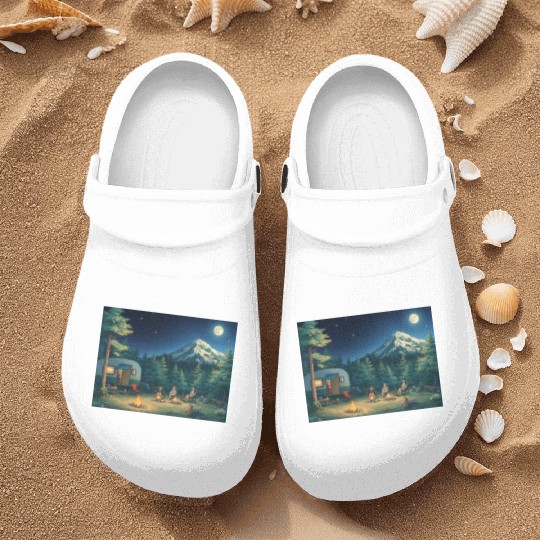 Digital nature bad painting Nurse Clogs
